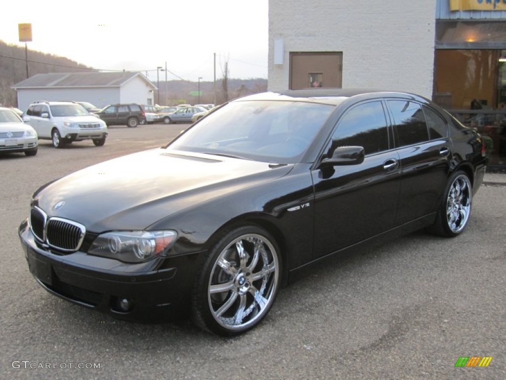 2006 7 Series 760i Sedan - Black Sapphire Metallic / Black/Black photo #6