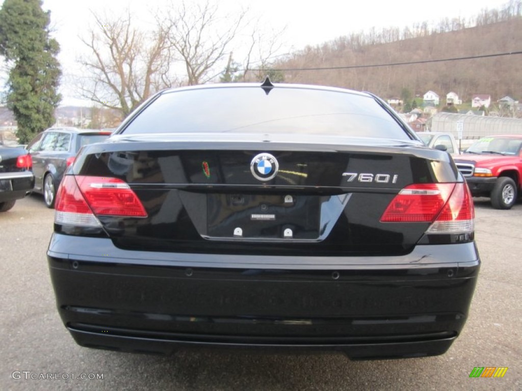 2006 7 Series 760i Sedan - Black Sapphire Metallic / Black/Black photo #11