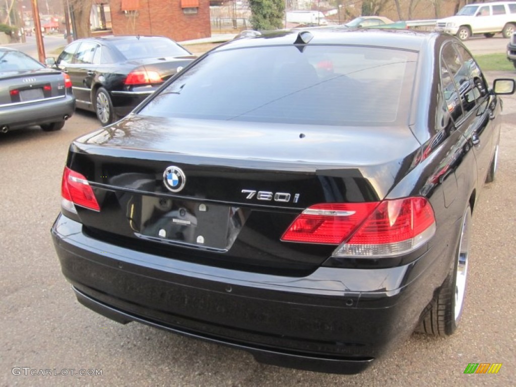 2006 7 Series 760i Sedan - Black Sapphire Metallic / Black/Black photo #13