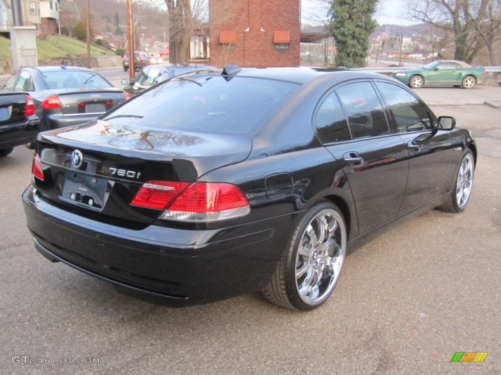 2006 7 Series 760i Sedan - Black Sapphire Metallic / Black/Black photo #14