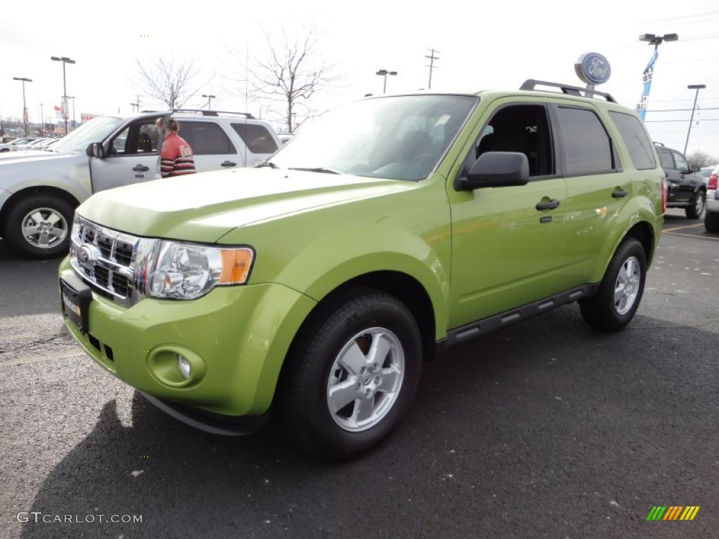 2012 Escape XLT - Lime Squeeze Metallic / Charcoal Black photo #1