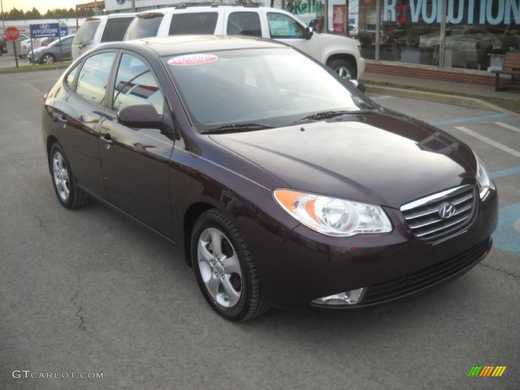 2008 Elantra SE Sedan - Purple Rain Metallic / Black photo #1