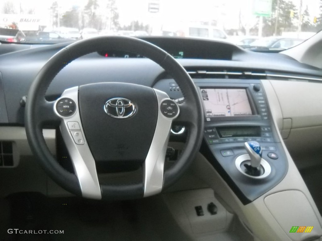 2011 Toyota Prius Hybrid V Misty Gray Dashboard Photo #59408135
