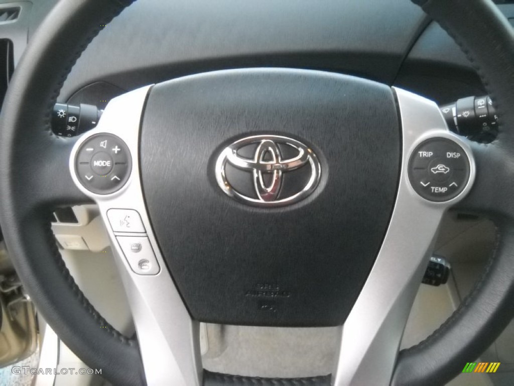 2011 Toyota Prius Hybrid V Misty Gray Steering Wheel Photo #59408186