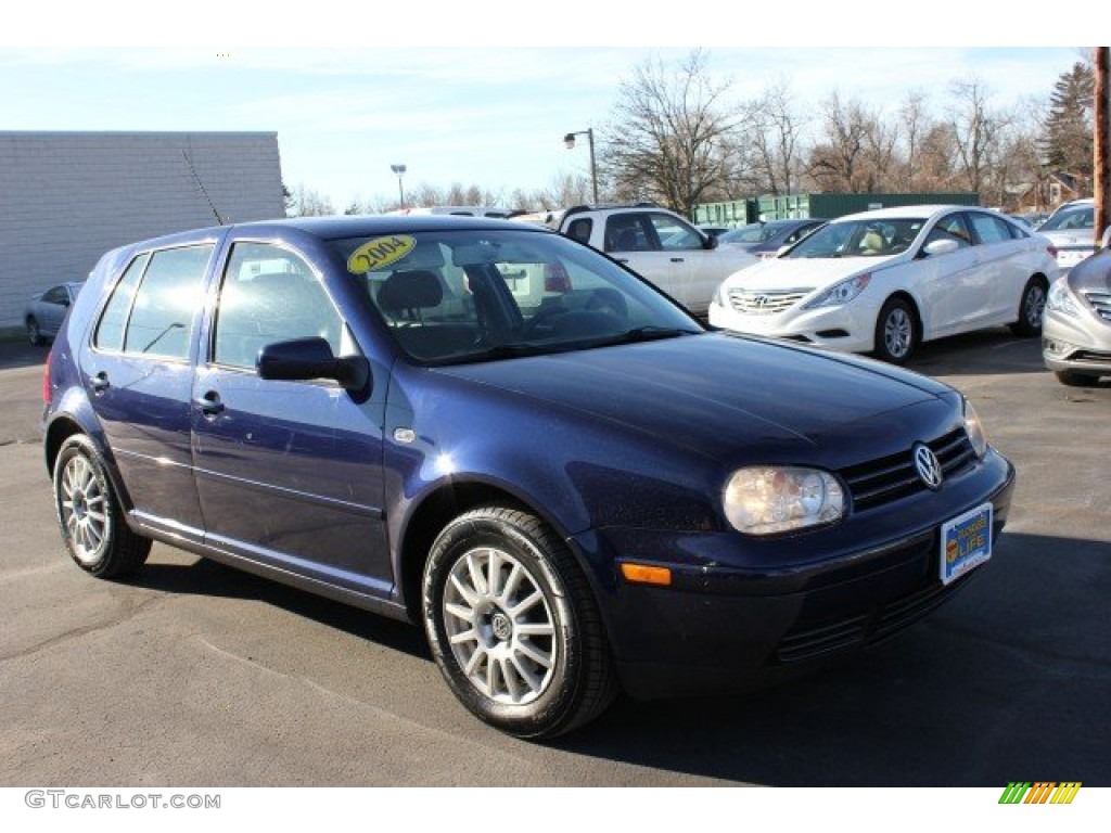 2004 Golf GLS 4 Door - Indigo Blue Metallic / Black photo #1
