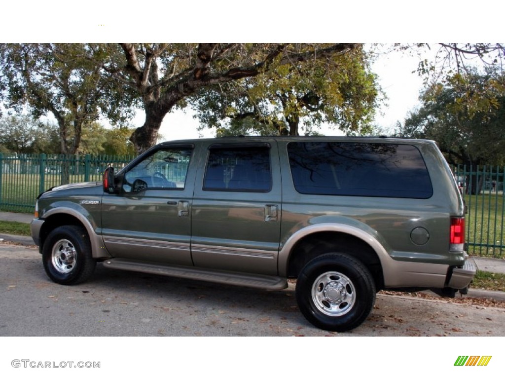 2004 Excursion Eddie Bauer 4x4 - Estate Green Metallic / Medium Parchment photo #5