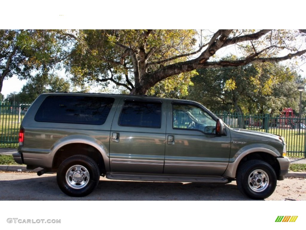 2004 Excursion Eddie Bauer 4x4 - Estate Green Metallic / Medium Parchment photo #12