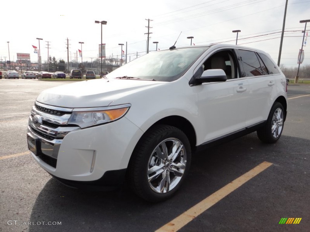 2012 Edge Limited - White Platinum Metallic Tri-Coat / Medium Light Stone photo #1