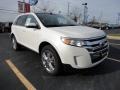 2012 White Platinum Metallic Tri-Coat Ford Edge Limited  photo #7