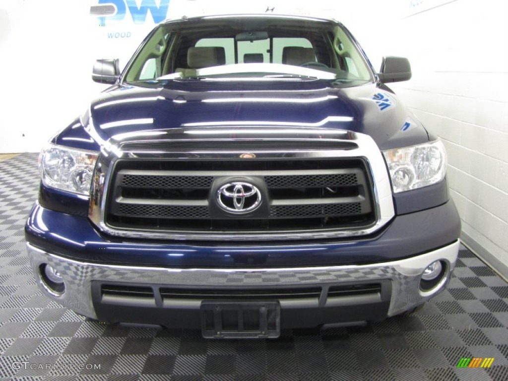 2010 Tundra Double Cab 4x4 - Nautical Blue Metallic / Sand Beige photo #7