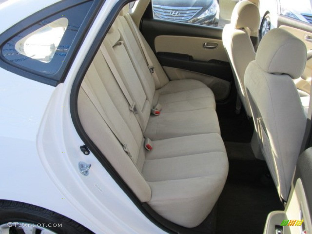 2009 Elantra GLS Sedan - Captiva White / Beige photo #19