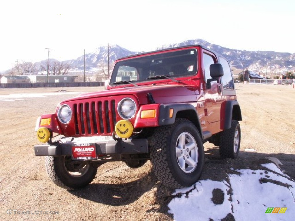 2006 Wrangler X 4x4 - Flame Red / Dark Slate Gray photo #1