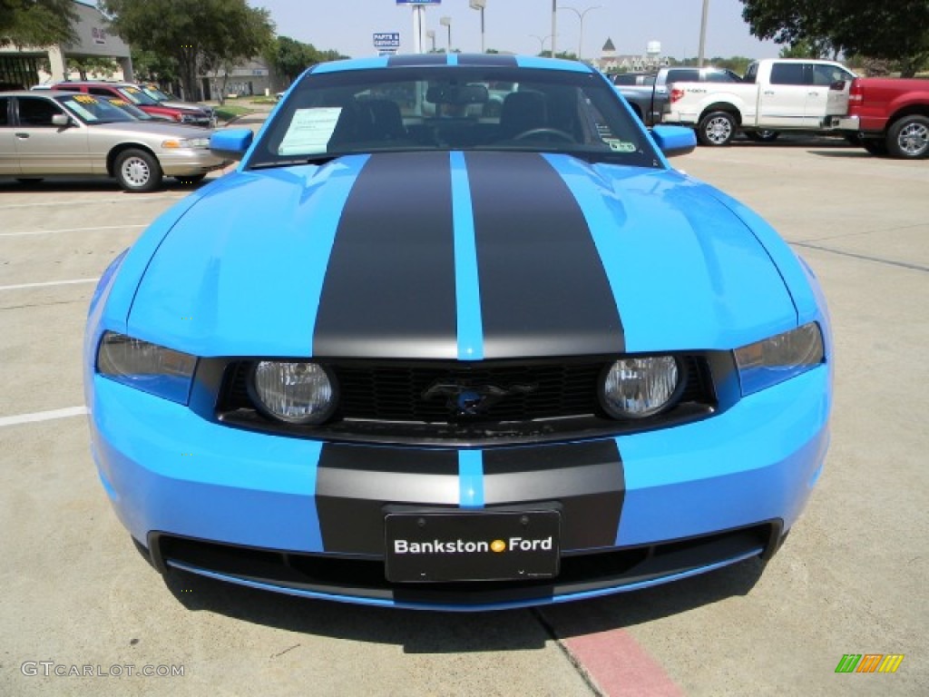 2010 Mustang GT Premium Coupe - Grabber Blue / Charcoal Black photo #2