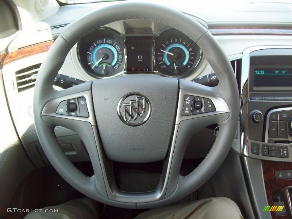 2012 Buick LaCrosse FWD Titanium Steering Wheel Photo #59411711