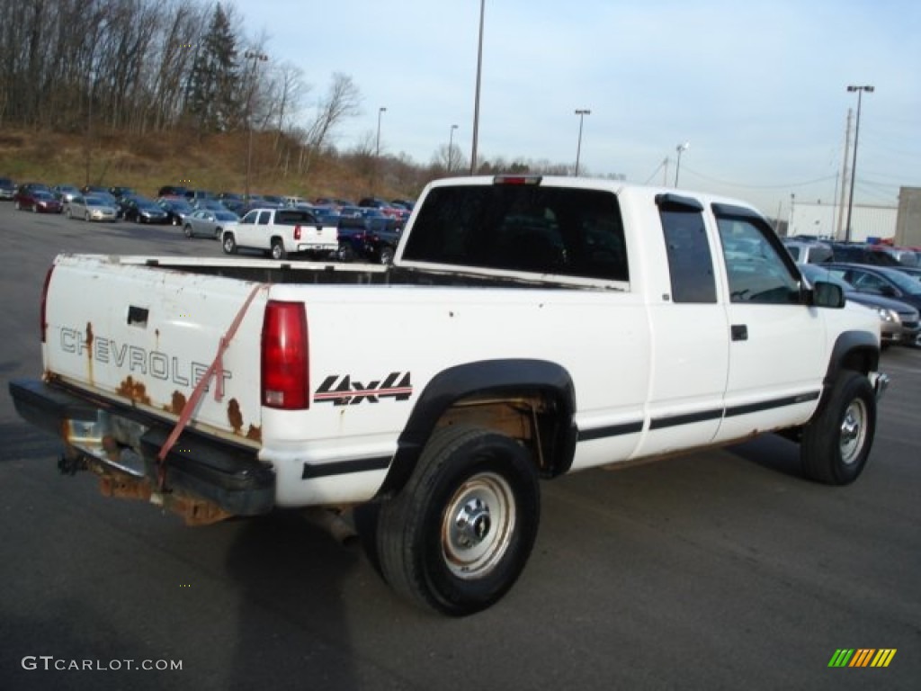 1998 C/K 2500 K2500 Extended Cab 4x4 - White / Blue photo #4