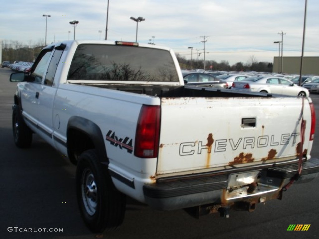 1998 C/K 2500 K2500 Extended Cab 4x4 - White / Blue photo #6