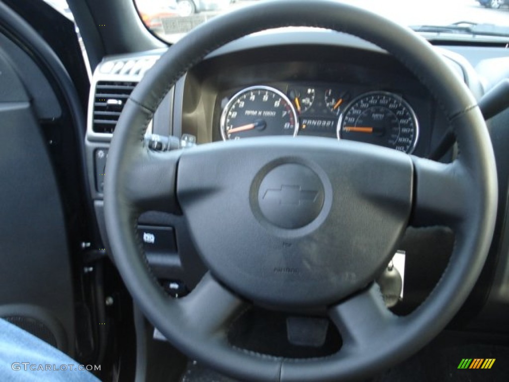 2012 Chevrolet Colorado LT Crew Cab 4x4 Ebony Steering Wheel Photo #59413619