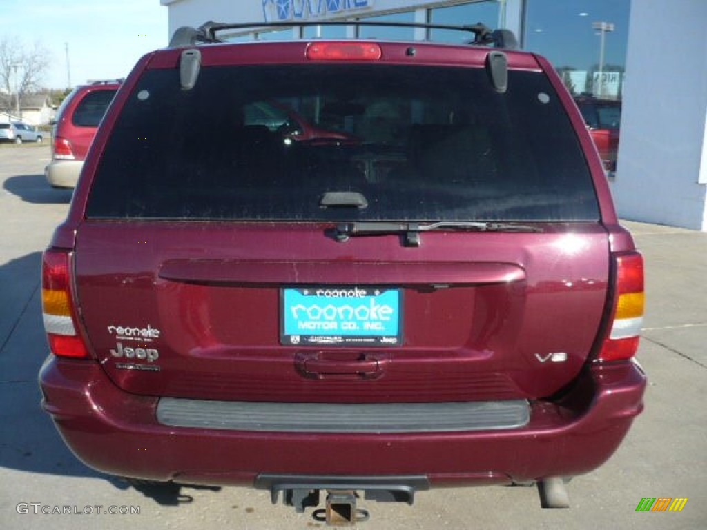 2002 Grand Cherokee Limited 4x4 - Dark Garnet Red Pearlcoat / Taupe photo #5