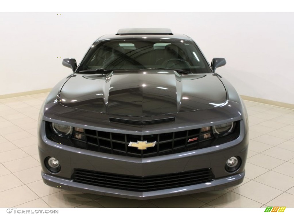 2010 Camaro SS/RS Coupe - Cyber Gray Metallic / Black photo #2