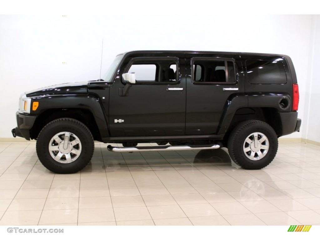 Black 2007 Hummer H3 Standard H3 Model Exterior Photo #59417293