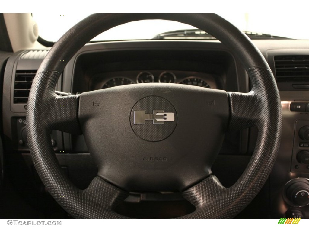 2007 Hummer H3 Standard H3 Model Ebony Black Steering Wheel Photo #59417342