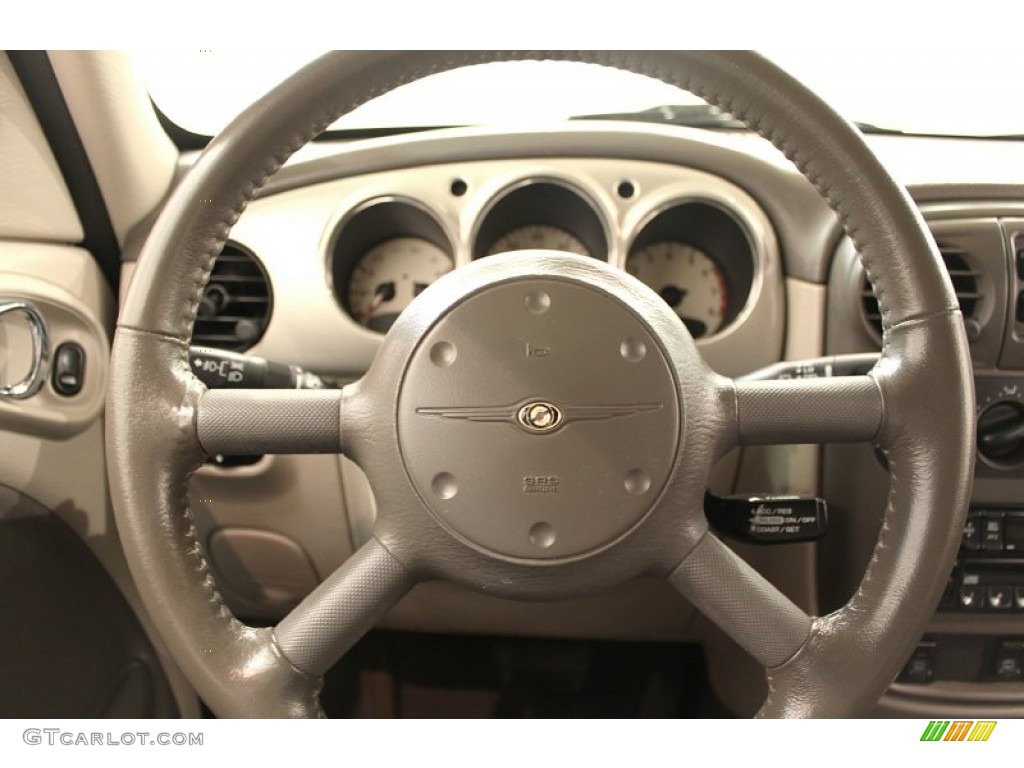 2004 Chrysler PT Cruiser Limited Taupe/Pearl Beige Steering Wheel Photo #59418488