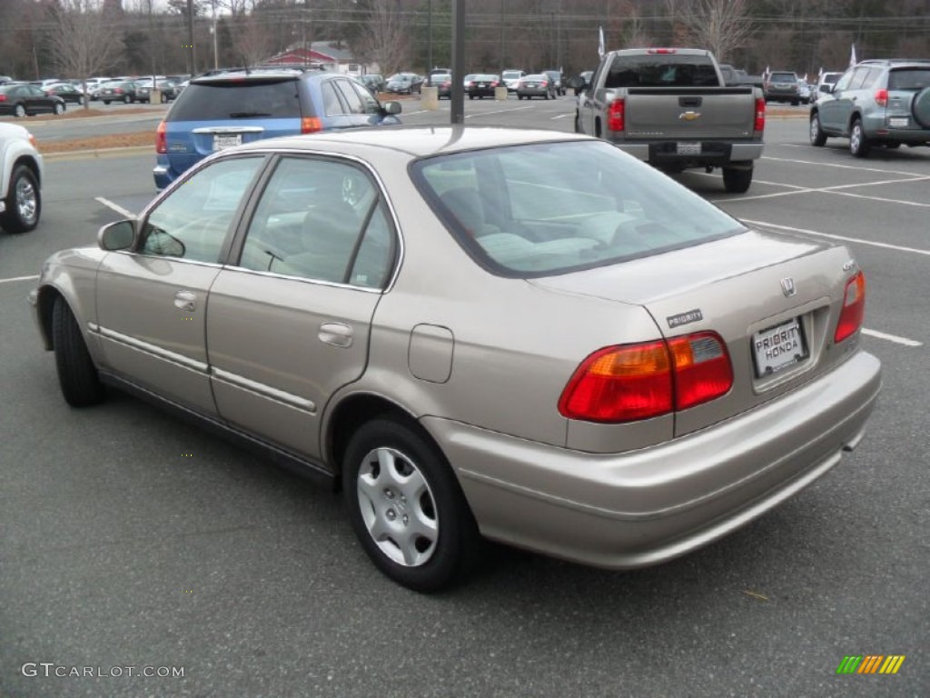 2000 Civic EX Sedan - Titanium Metallic / Beige photo #2