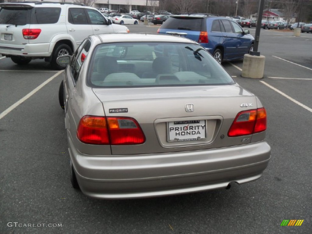 2000 Civic EX Sedan - Titanium Metallic / Beige photo #3