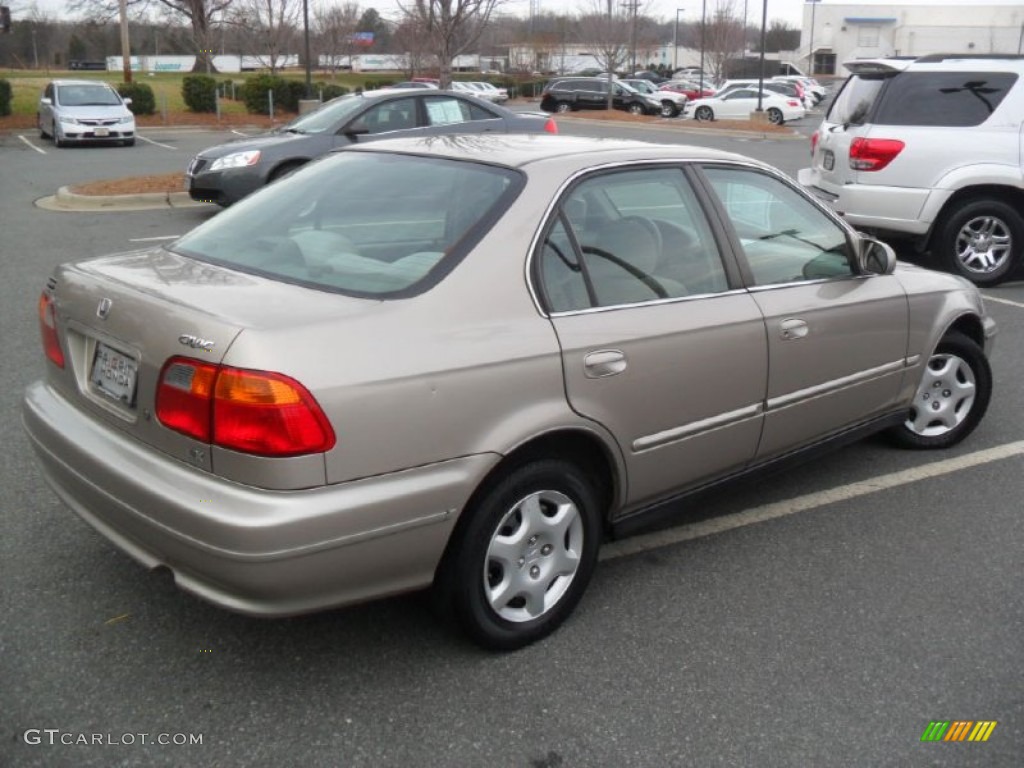 2000 Civic EX Sedan - Titanium Metallic / Beige photo #4