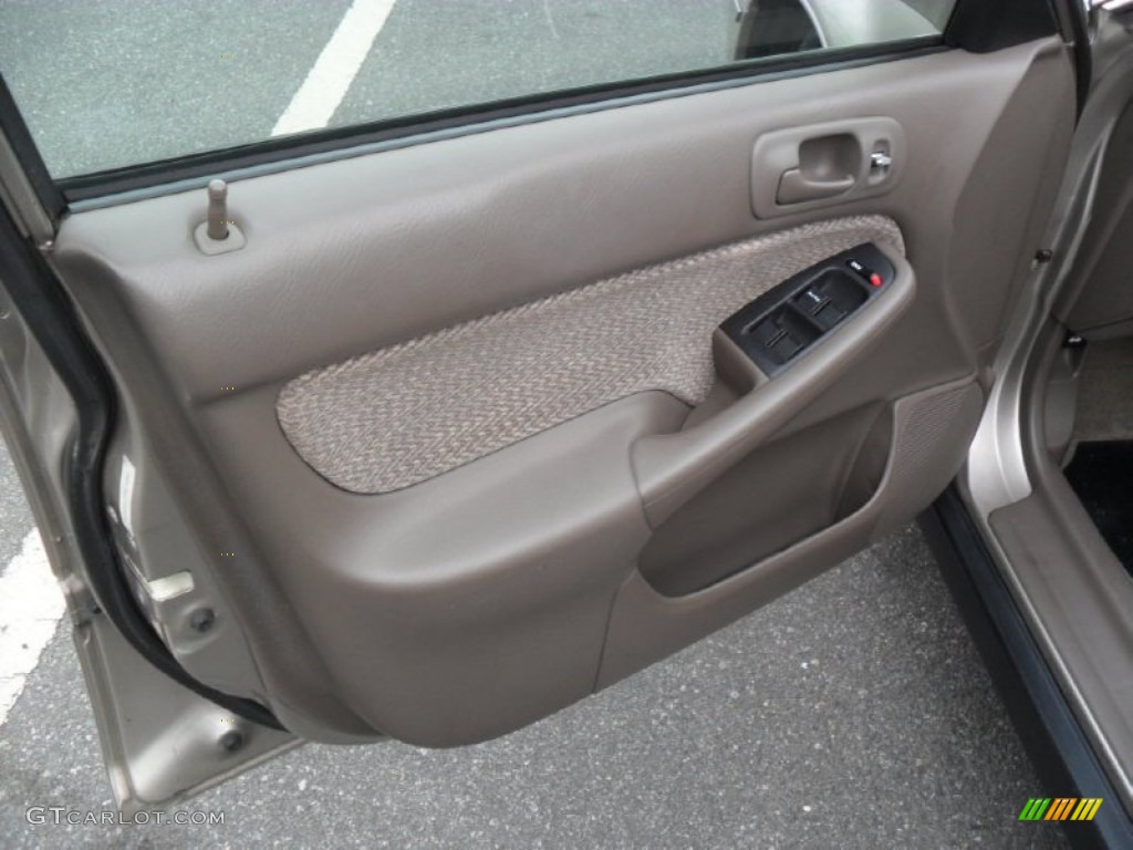 2000 Honda Civic EX Sedan Beige Door Panel Photo #59419925