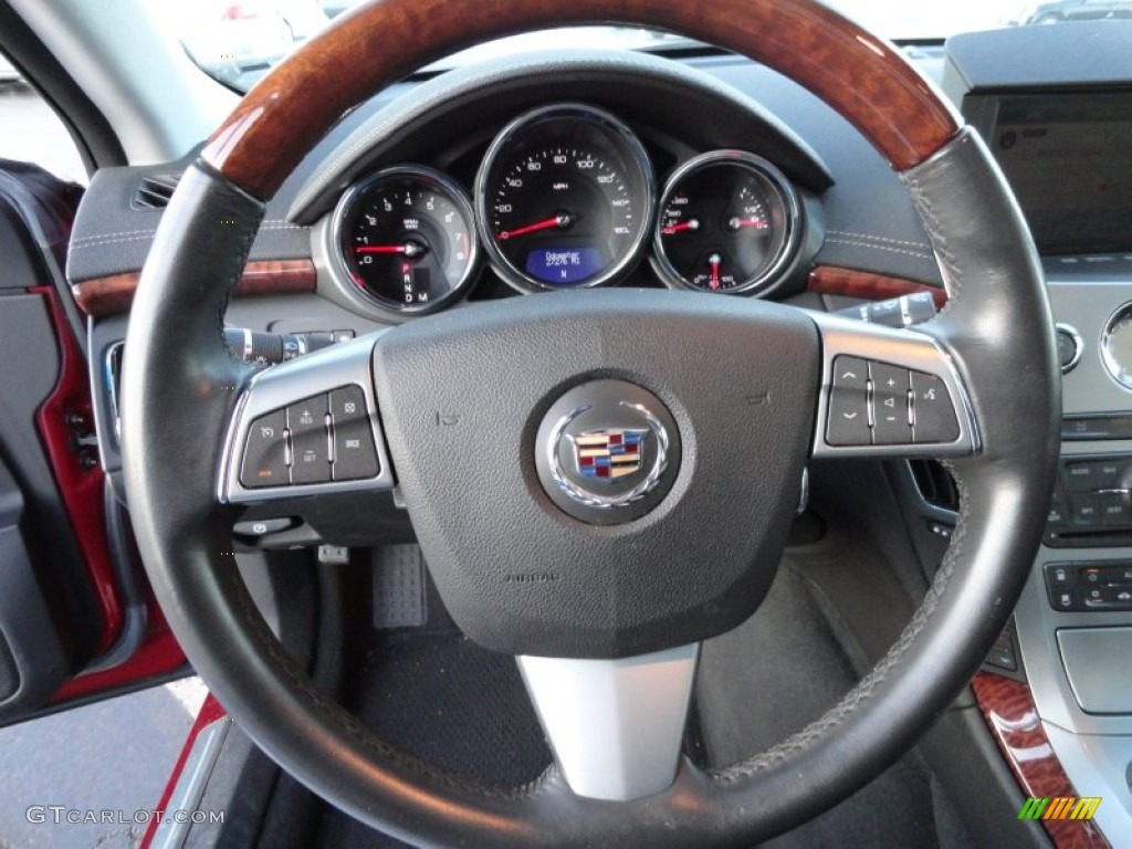 2008 Cadillac CTS 4 AWD Sedan Ebony Steering Wheel Photo #59420184