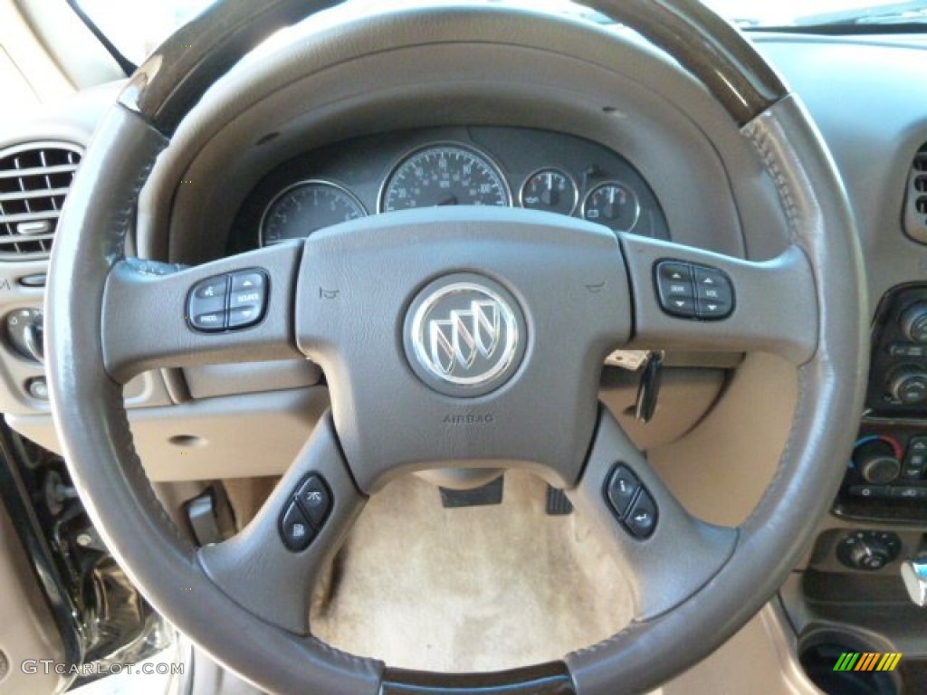 2005 Buick Rainier CXL AWD Cashmere Steering Wheel Photo #59422343