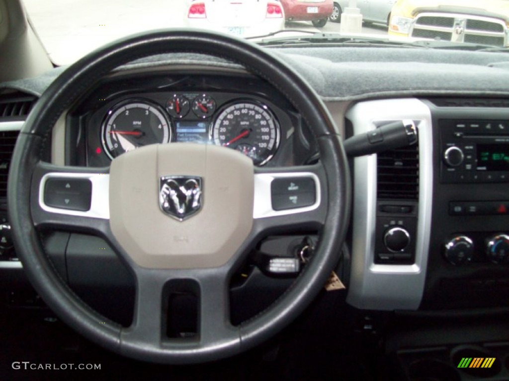 2010 Dodge Ram 2500 Big Horn Edition Crew Cab 4x4 Dark Slate/Medium Graystone Steering Wheel Photo #59423315