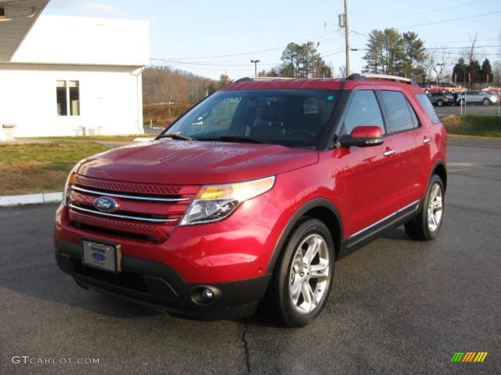 2012 Explorer Limited 4WD - Red Candy Metallic / Charcoal Black photo #2