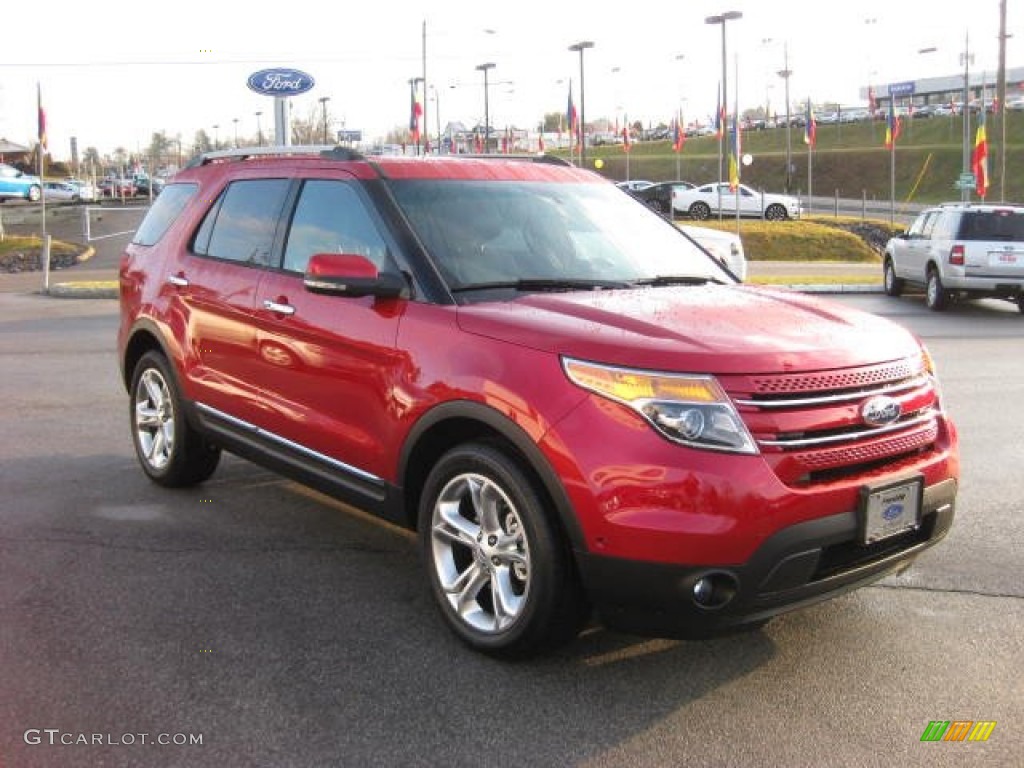 2012 Explorer Limited 4WD - Red Candy Metallic / Charcoal Black photo #4