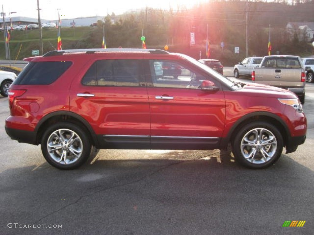 2012 Explorer Limited 4WD - Red Candy Metallic / Charcoal Black photo #5