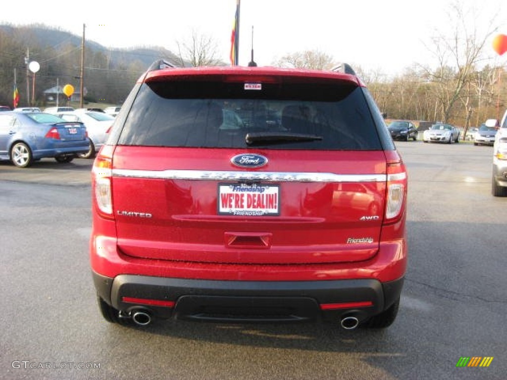 2012 Explorer Limited 4WD - Red Candy Metallic / Charcoal Black photo #7