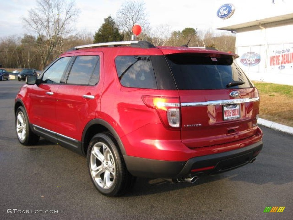 2012 Explorer Limited 4WD - Red Candy Metallic / Charcoal Black photo #8