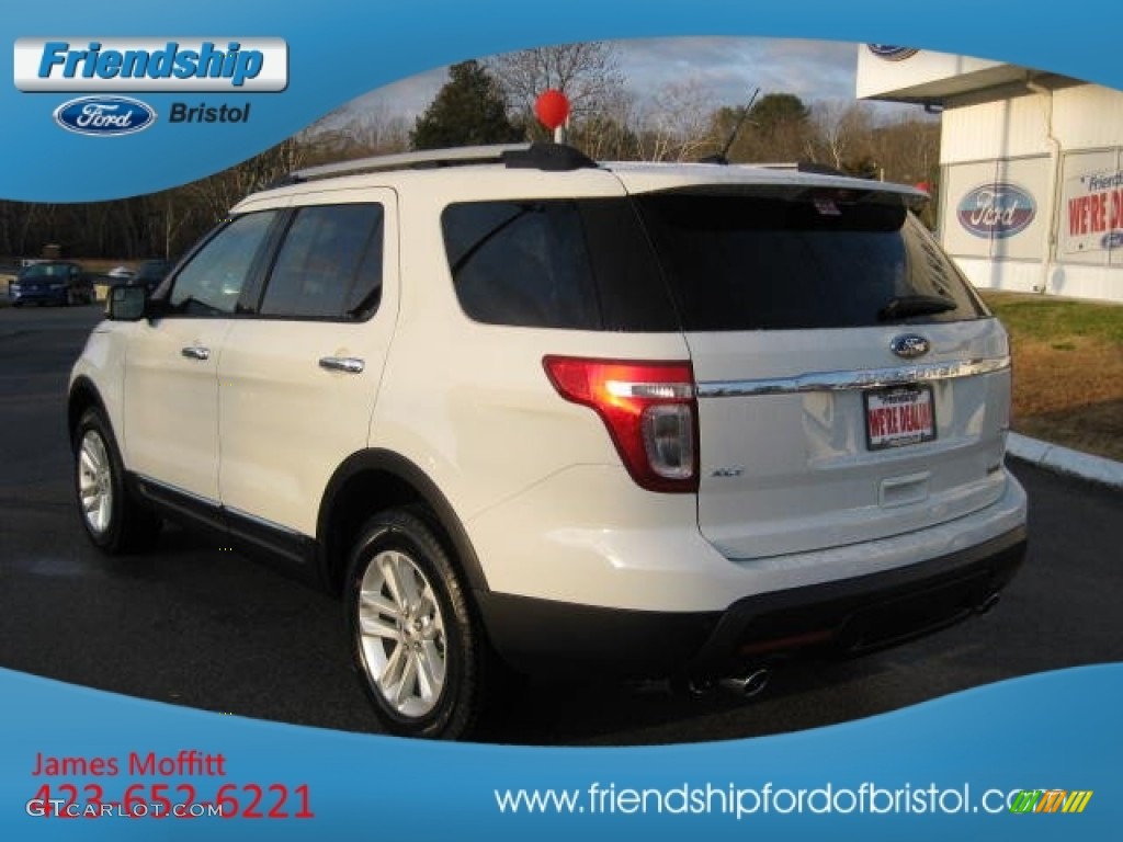 2012 Explorer XLT 4WD - White Suede / Medium Light Stone photo #8