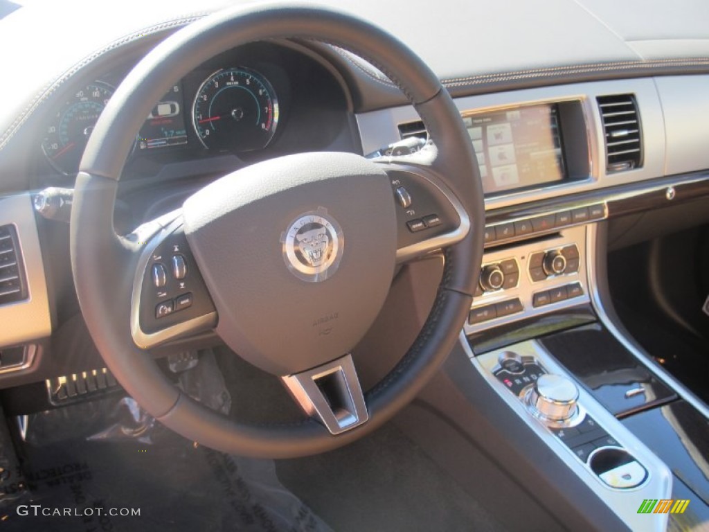 2012 XF Supercharged - Stratus Grey Metallic / London Tan/Warm Charcoal photo #7