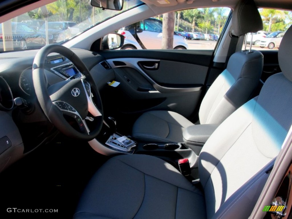 2012 Elantra Limited - Midnight Black / Gray photo #5