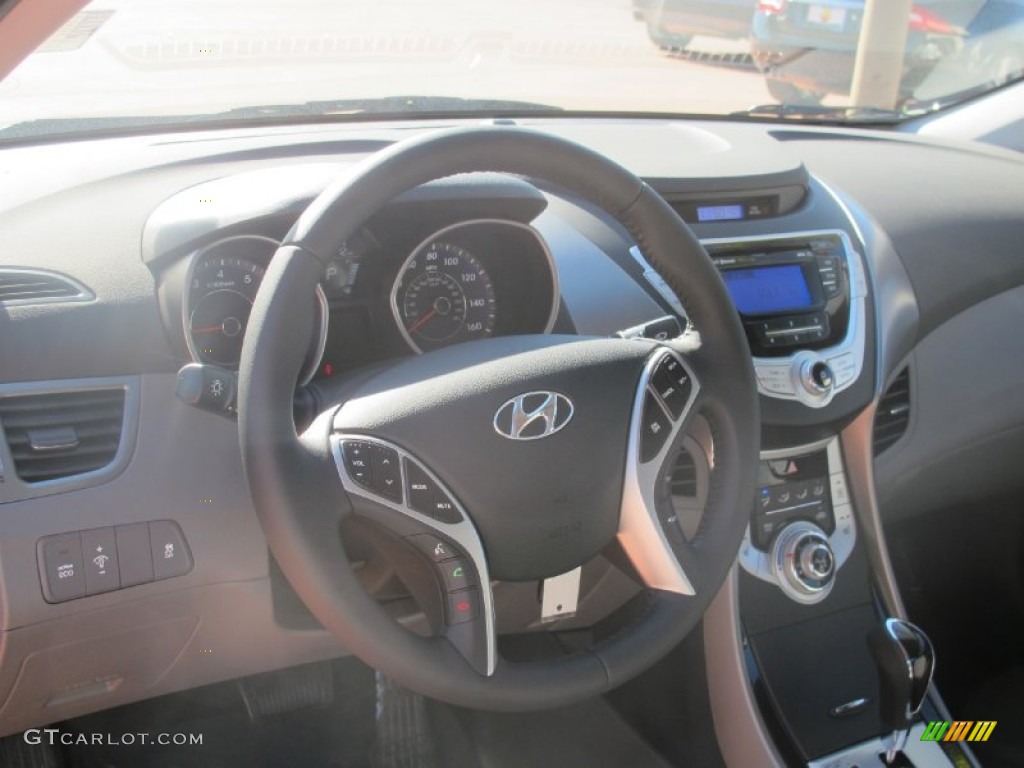 2012 Elantra Limited - Midnight Black / Gray photo #6