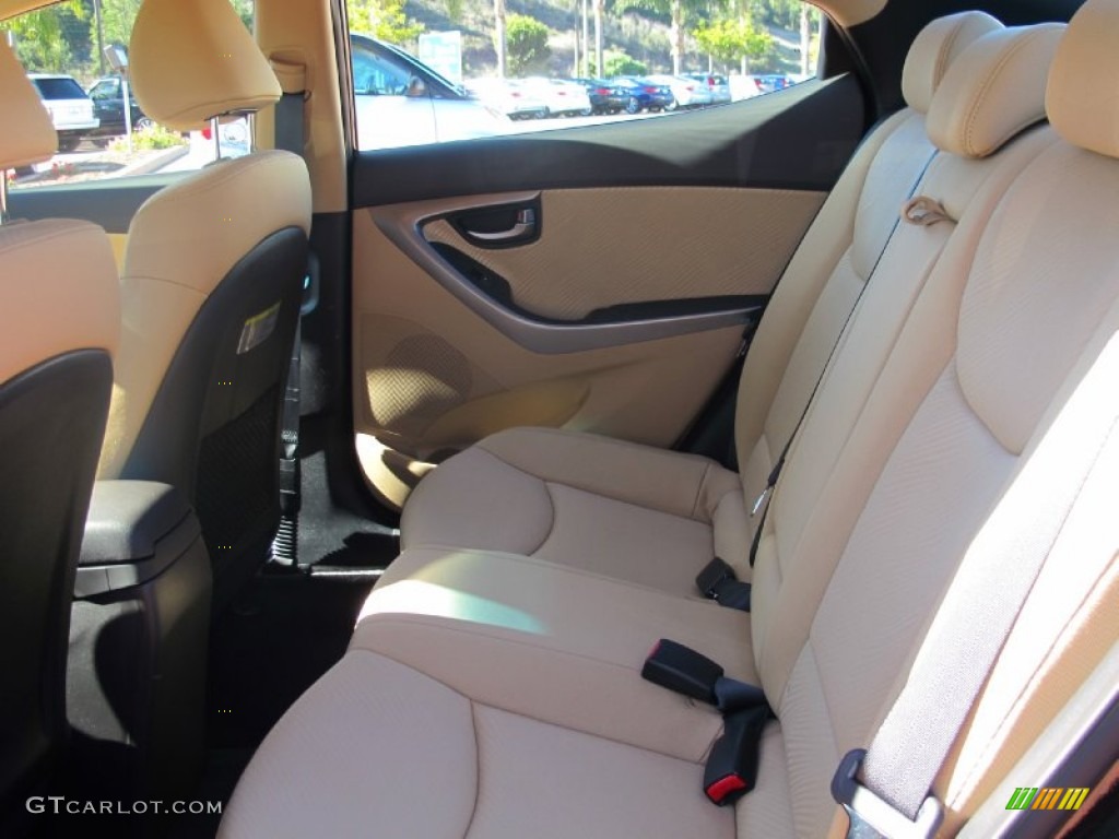 2012 Elantra GLS - Midnight Black / Beige photo #4