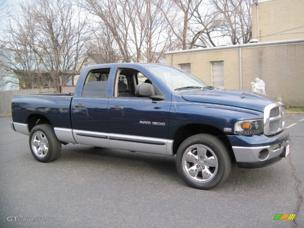 2004 Ram 1500 SLT Quad Cab 4x4 - Patriot Blue Pearl / Dark Slate Gray photo #10