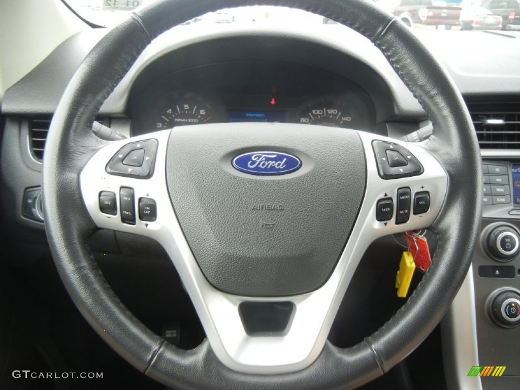 2011 Ford Edge SEL Charcoal Black Steering Wheel Photo #59428031