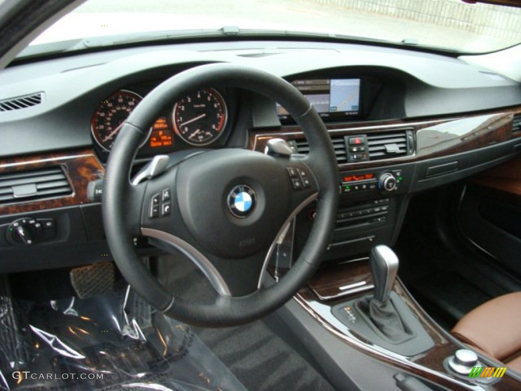 2008 BMW 3 Series 335i Sedan Terra Dakota Leather Dashboard Photo #59429108