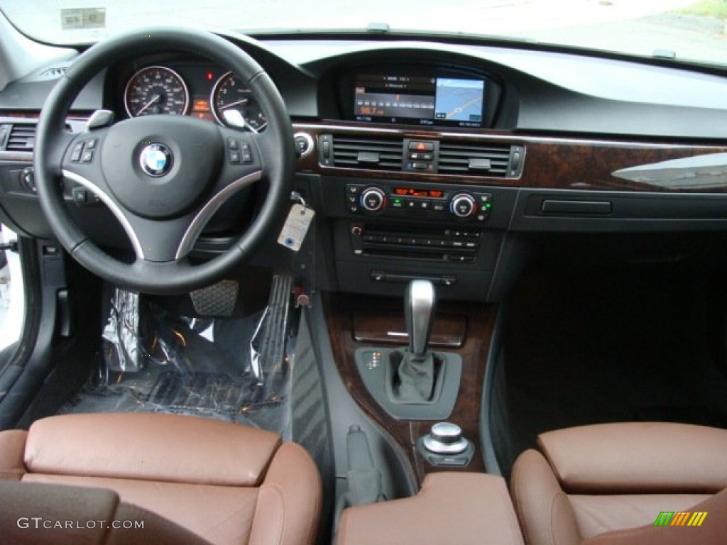 2008 BMW 3 Series 335i Sedan Terra Dakota Leather Dashboard Photo #59429135