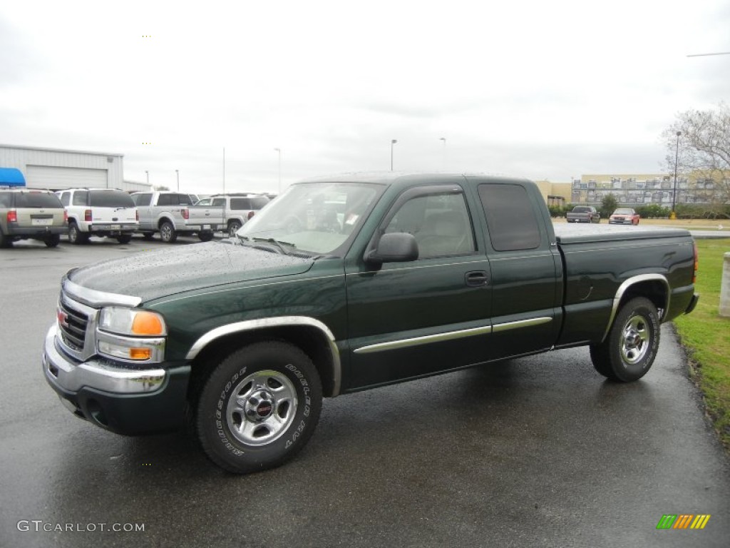 Polo Green Metallic 2004 GMC Sierra 1500 SLE Extended Cab Exterior Photo #59429375