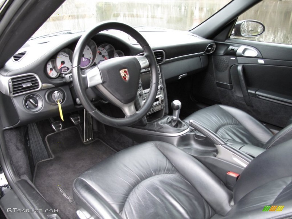 Black Interior 2007 Porsche 911 Turbo Coupe Photo #59429723