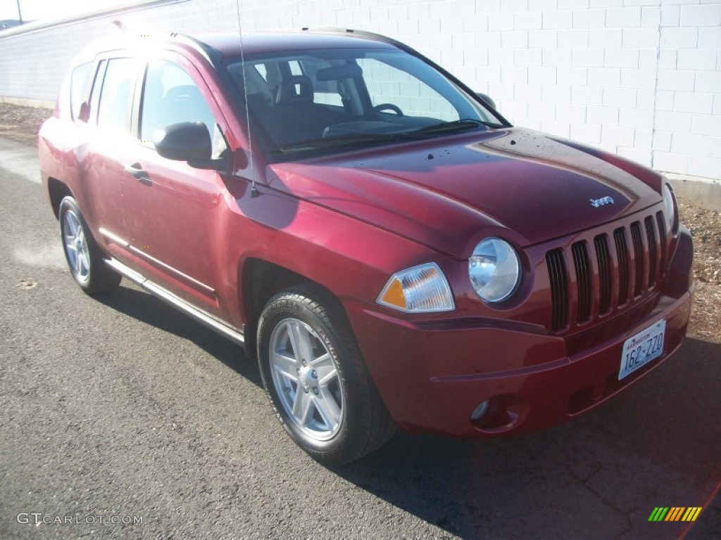 2008 Compass Sport - Inferno Red Crystal Pearl / Dark Slate Gray photo #1